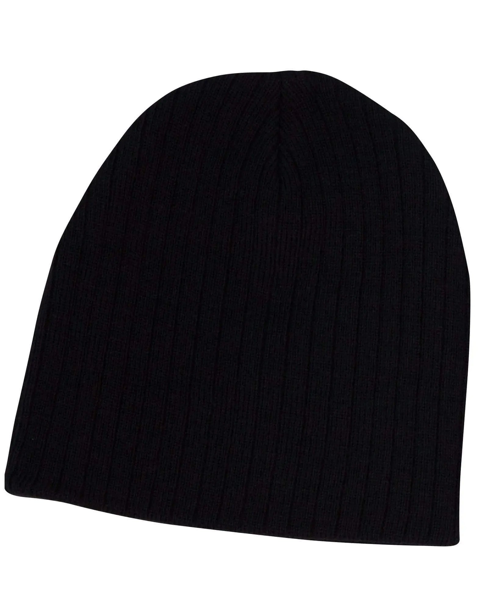Cable Knit Beanie CH62 Active Wear Winning Spirit Black One size